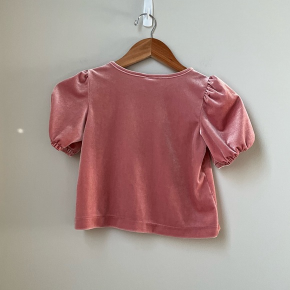 Old Navy Girl’s Pink Velvet Shirt - Picture 2 of 3